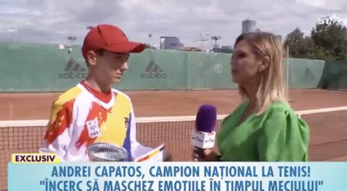 Fiul lui Dan Capatos calcă pe urmele lui Novak Djokovic! Andrei Capatos scrie performanță în tenis la doar 12 ani: „E foarte greu” / VIDEO