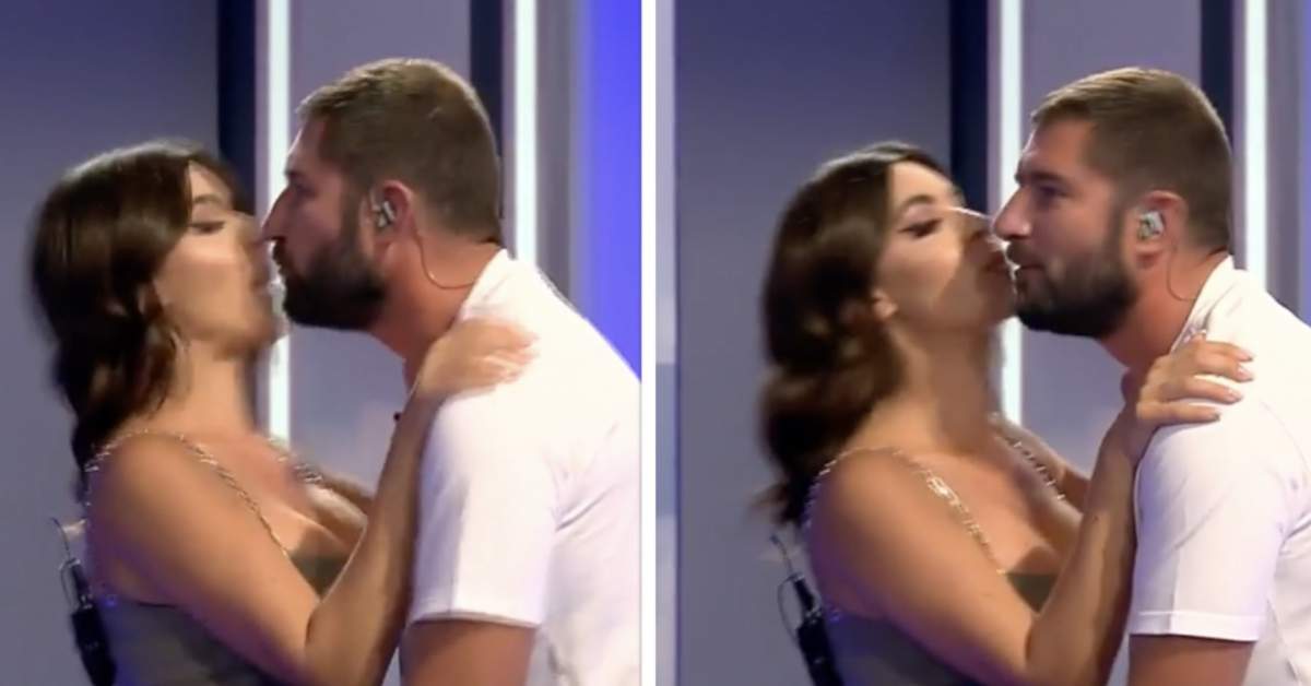 Ei sunt cei mai năzdrăvani co-prezentatori! Natalia Mateuț și Cătălin Cazacu, sărut în direct, la Xtra Night Show!