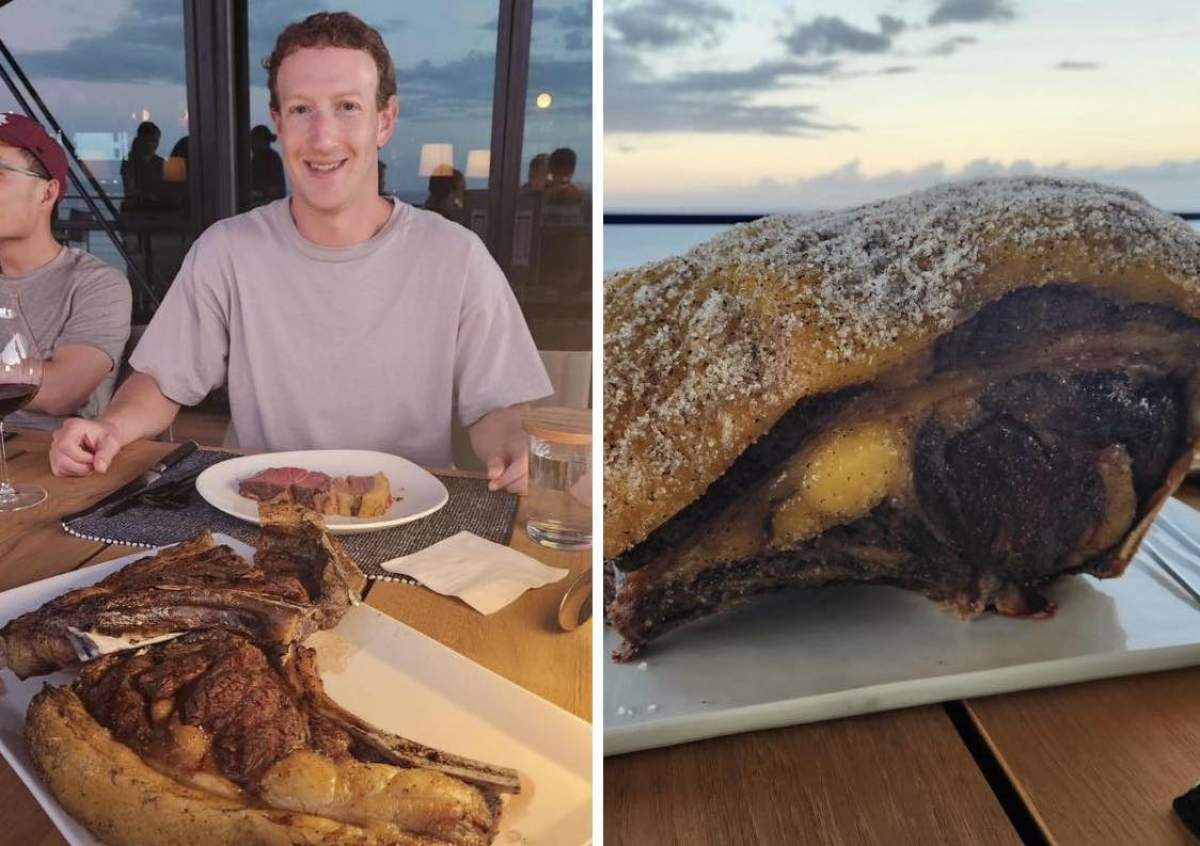 Imaginile postate de Mark Zuckerberg pe Instagram când stă la masă și cu o bucată de carne