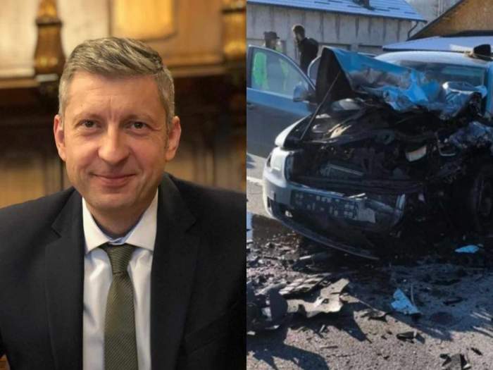 Marius Gîrdea și imagine de la accident