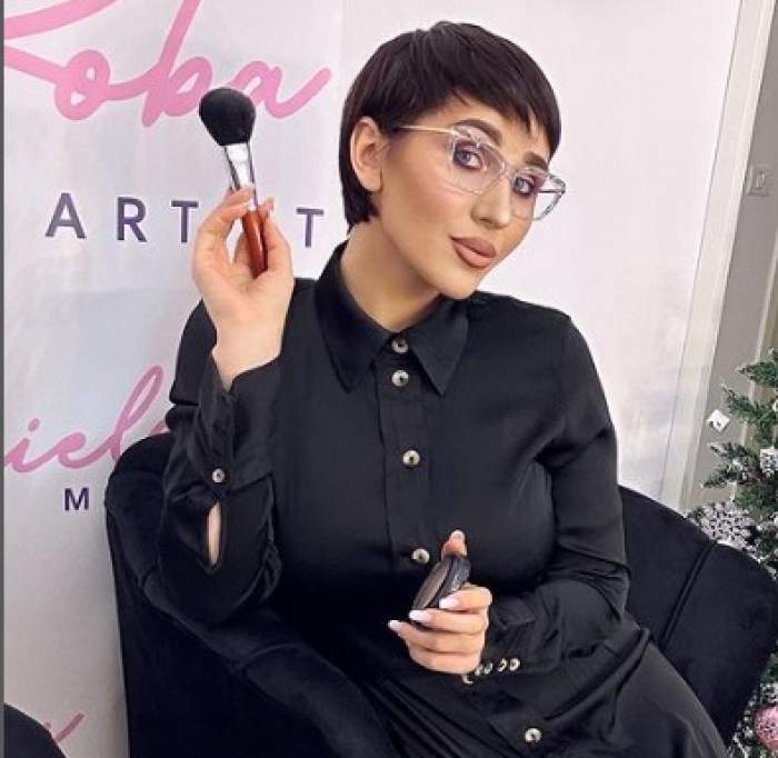 Dana Roba în studioul de make-up