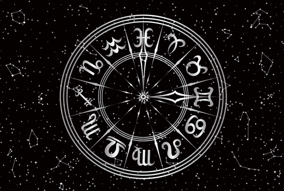 semna zodiacale fundal negru