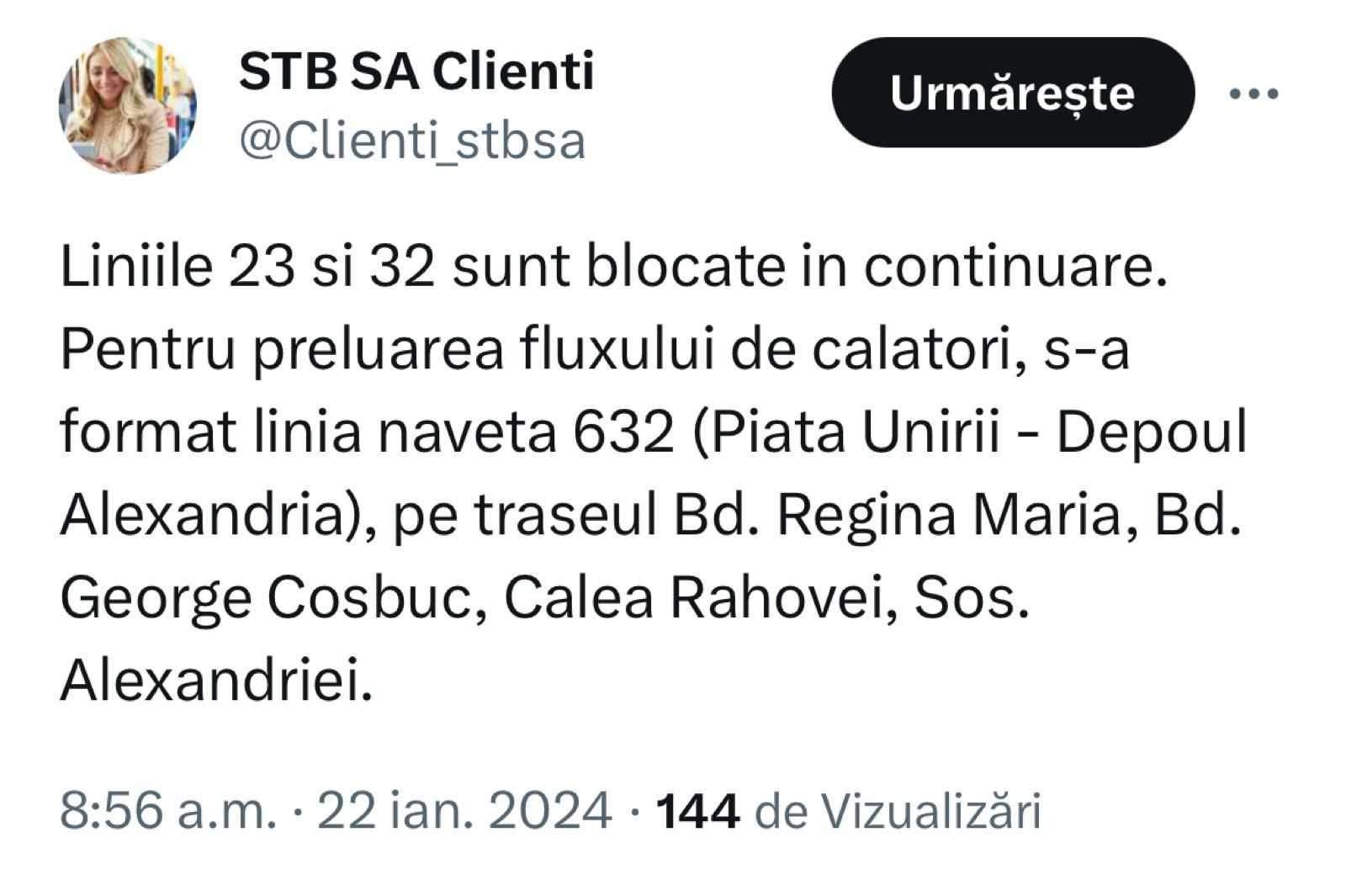 anunțul STB