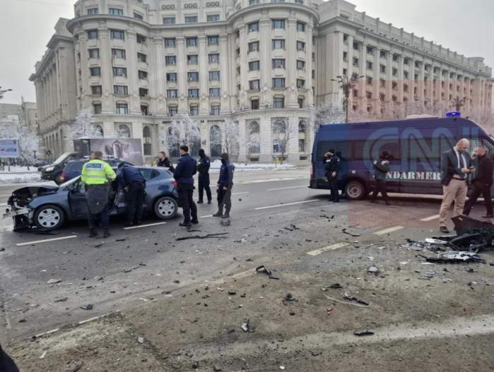 Accident rutier teribil în fața Parlamentului