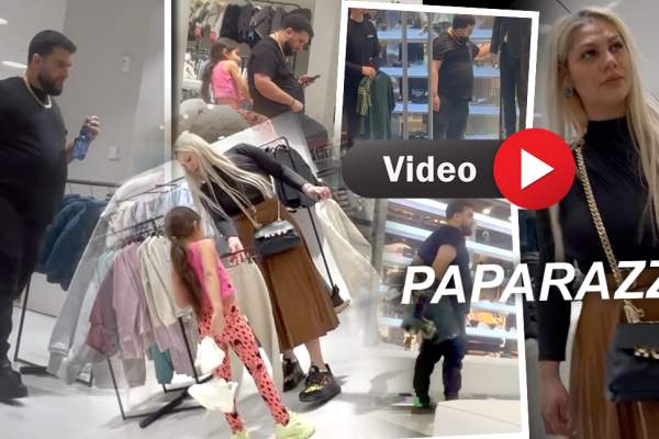 Când iese la shopping, nu ratează niciun magazin. Ipostaze rare cu Tzancă Uraganu, Lambada, și cei mici / PAPARAZZI