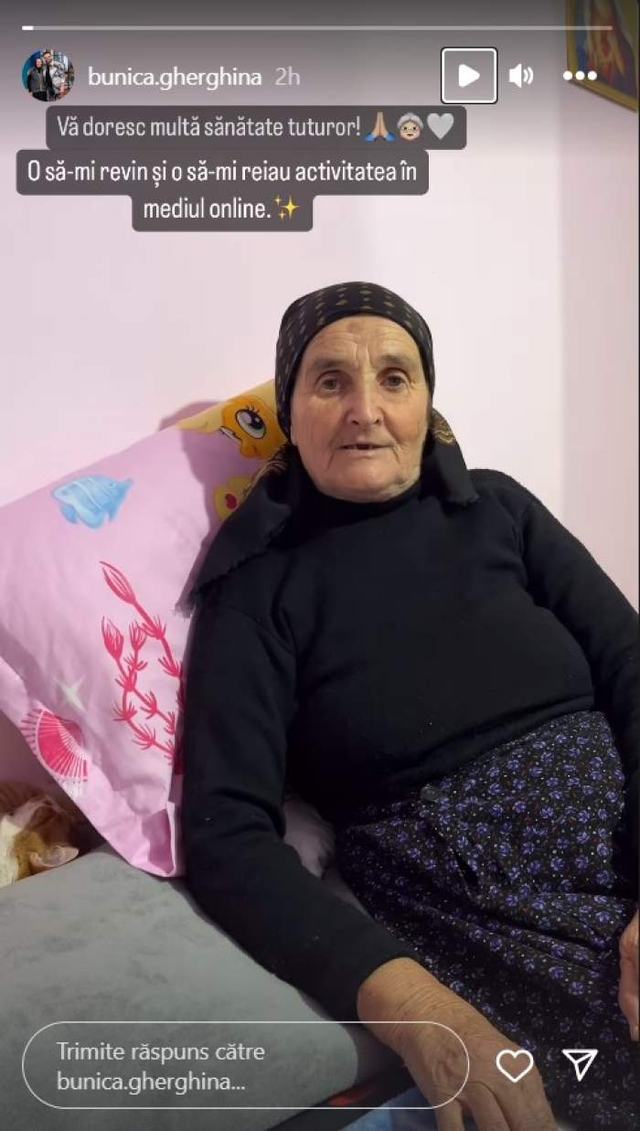 Bunica Gherghina a ajuns de urgență la spital! Cu ce probleme se confruntă cea mai cunoscută bătrânică de pe TikTok: „Aveți grijă de sănătatea voastră” / FOTO