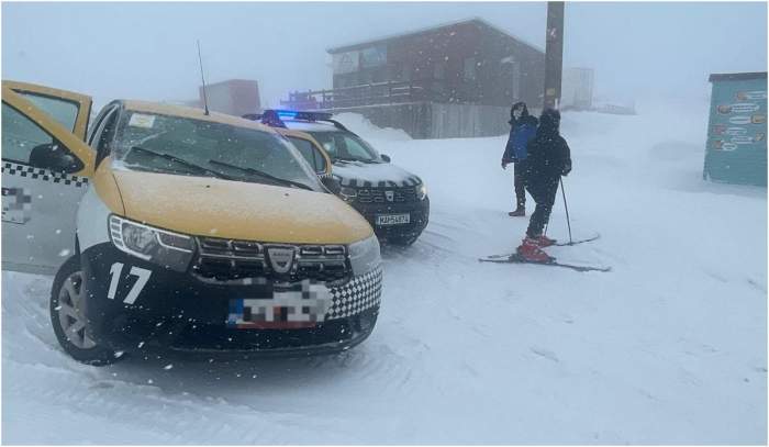 Imagini incredibile! Un șofer de taxi și-a lăsat clientul chiar pe pârtia de schi. Răspunsul neașteptat pe care l-a dat în fața autorităților / FOTO