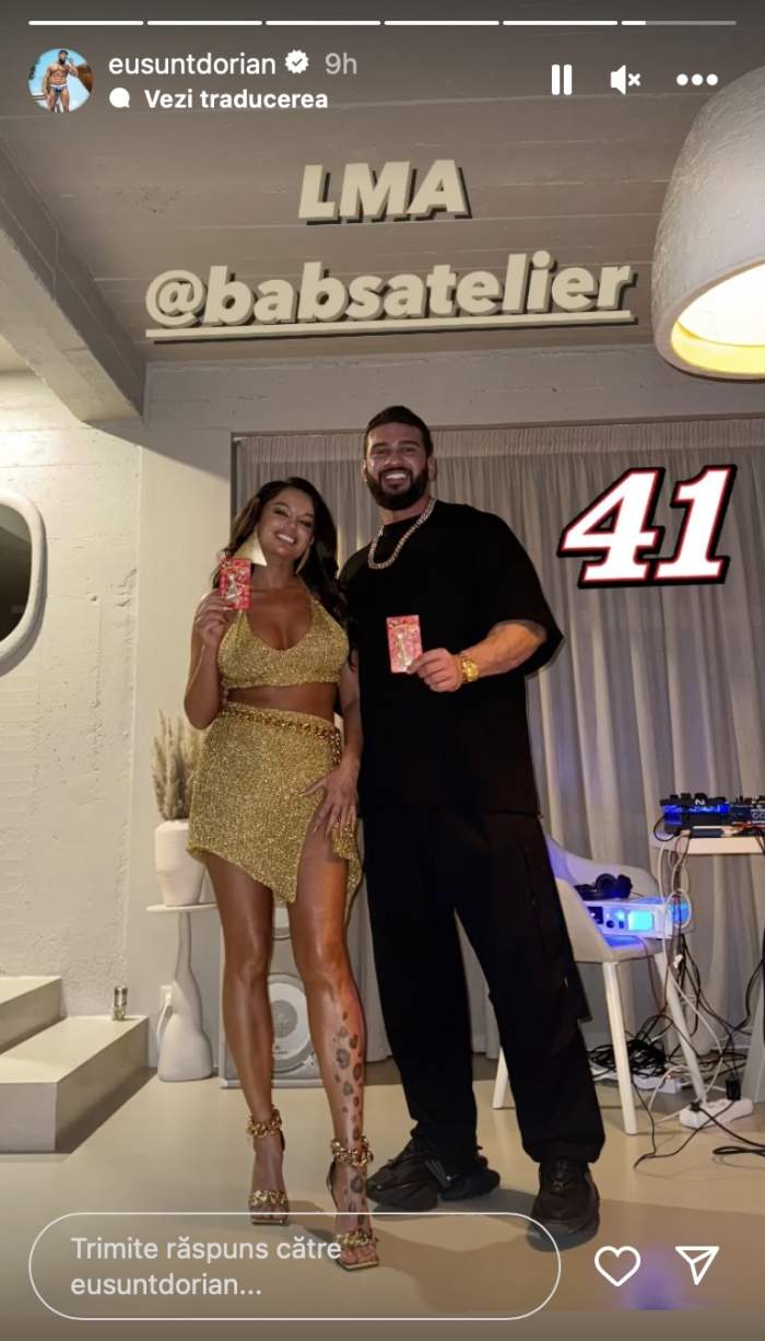 Dorian Popa nu a lipsit de la ziua de naștere a Claudiei Iosif. Artistul a petrecut toată noaptea alături de fosta lui iubită / FOTO