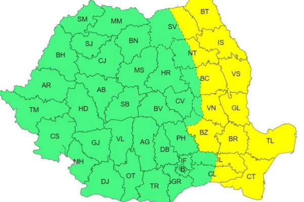 Anunț ANM! Vremea se schimbă radical. Meteorologii au emis un cod galben de vreme severă pentru 14 județe din România / FOTO