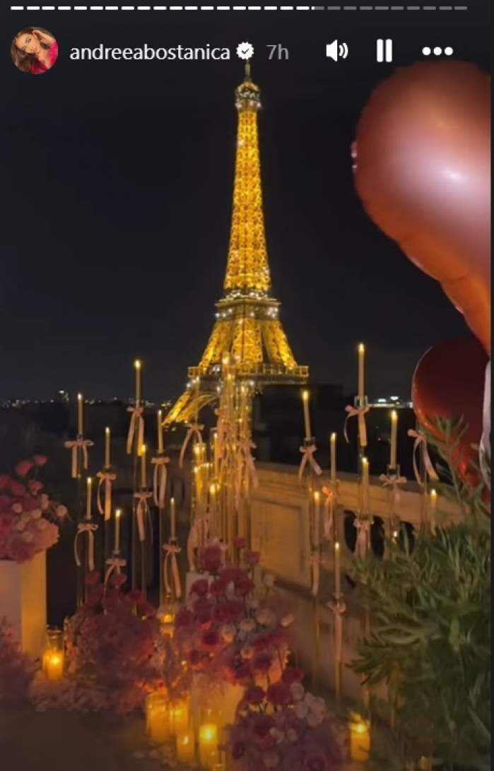 Andreea Bostănică a împlinit 20 de ani! Ce surpriză incredibilă i s-a făcut în Paris / VIDEO