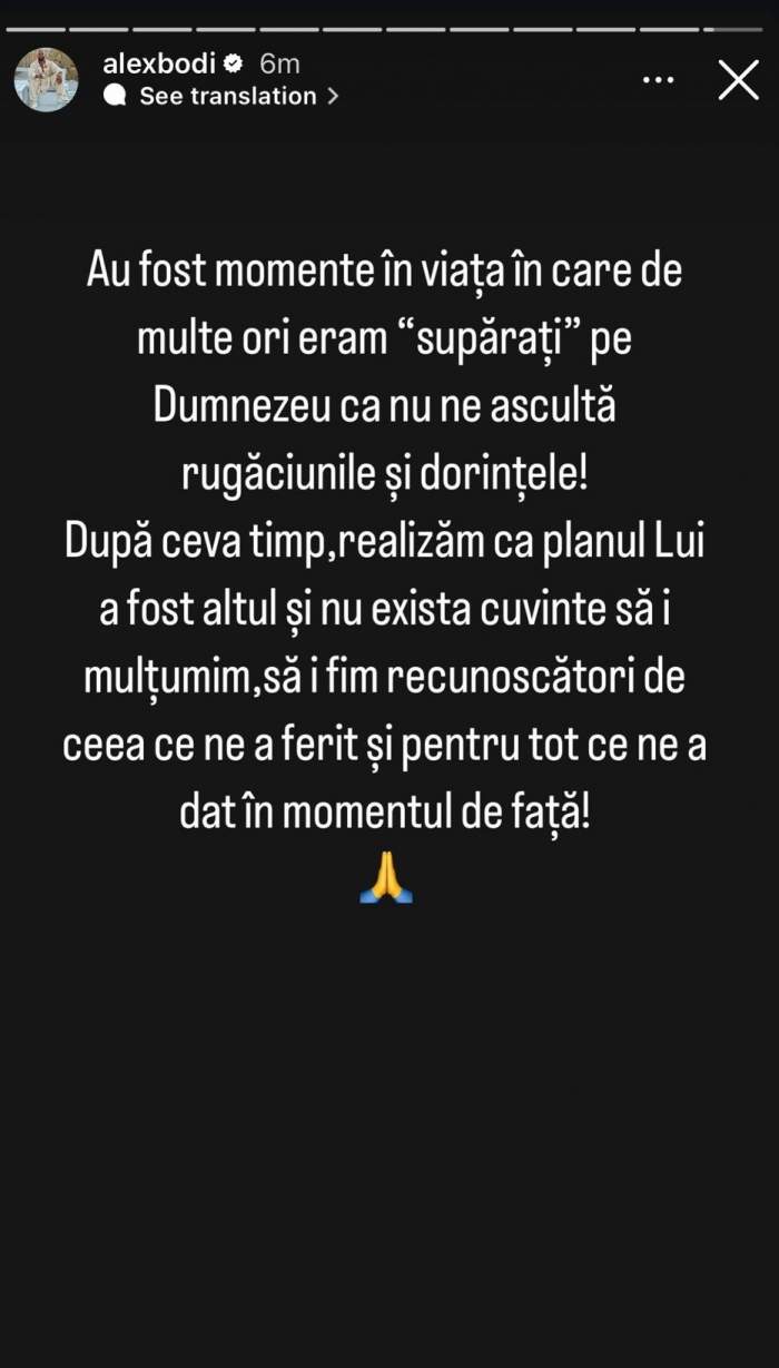 Alex Bodi, mesaj ciudat! La cine se referă milionarul când spune că „Dumnezeu l-a ferit”