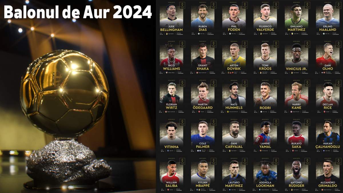 Cine e câștigătorul Balonului de Aur 2024. Clasamentul complet al fotbaliștilor