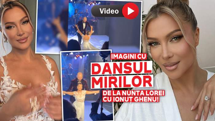 Imagini cu dansul mirilor de la nunta Lorei cu Ionuț Ghenu! Artista și soțul ei au făcut spectacol în fața invitaților | VIDEO