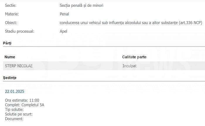 Culiță Sterp, decizie de ultimă oră, ca să fenteze pedeapsa / Va continua să șofeze