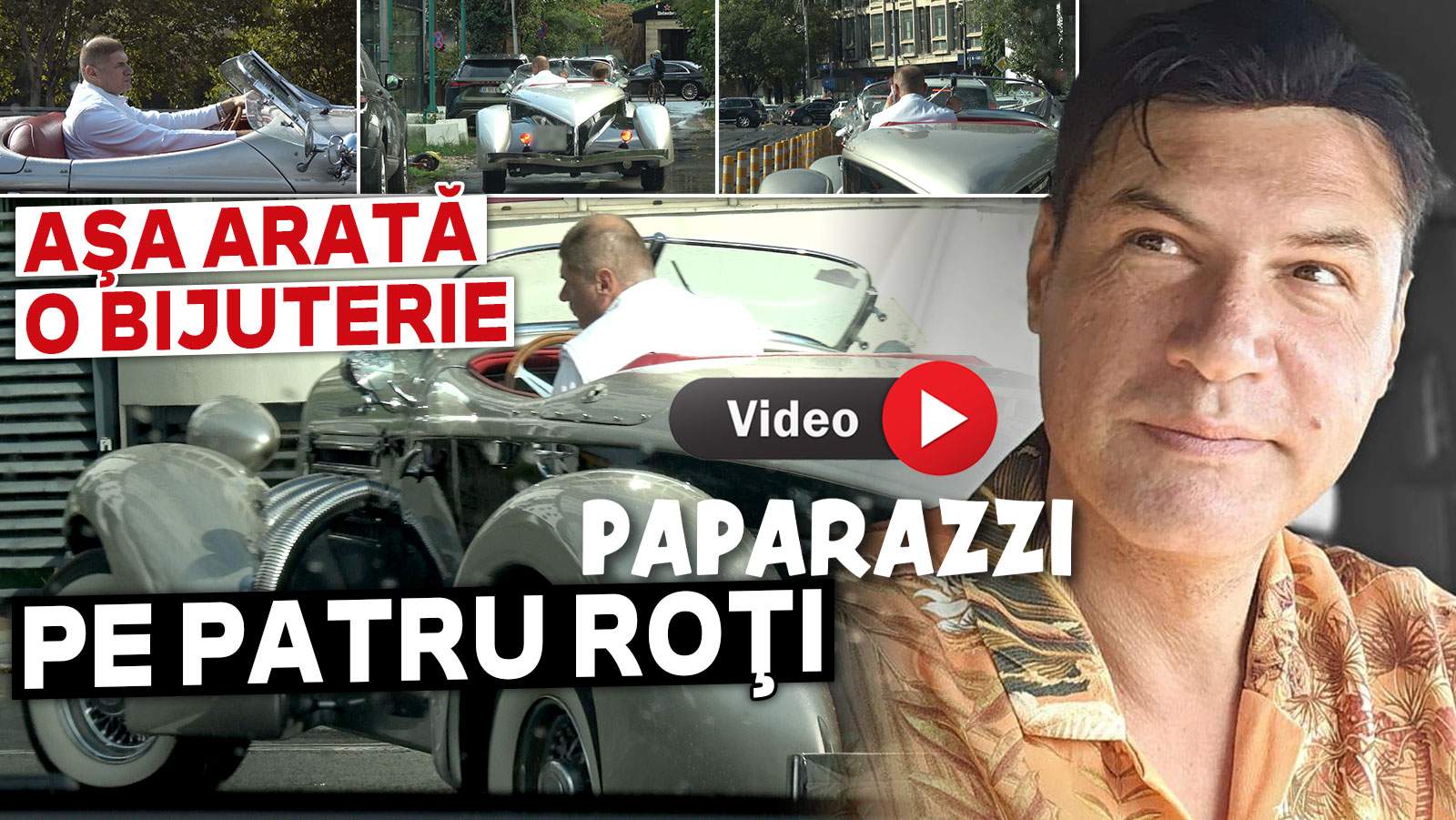 Fie vremea bună, rea, tot mai frumos e cu decapotabila! Cum l-au surprins paparazzii spynews.ro pe Lucian Velciu!