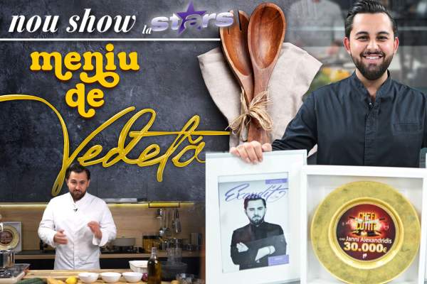 Chef Janni Alexandridis va prezenta emisiunea „Meniu de vedetă” , de luni până vineri, la Antena Stars