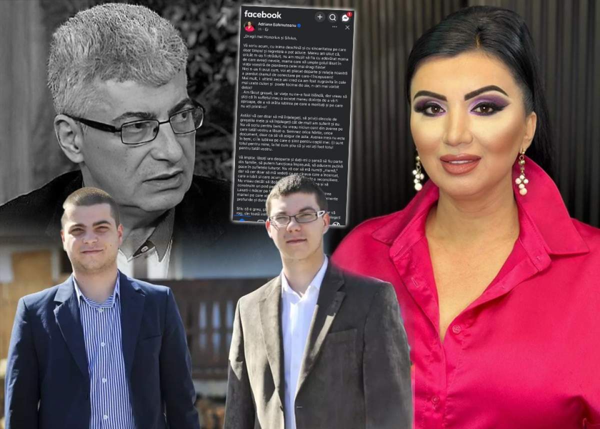 Adriana Bahmuțeanu, scrisoare deschisă către fiii ce mari ai lui Silviu Prigoană, Honorius și Silvius. Ce i-a implorat fosta soție a tatălui lor / FOTO