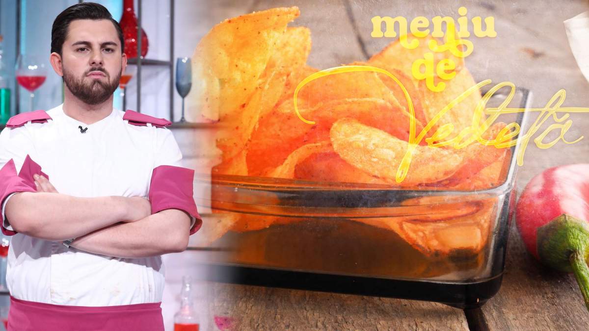 Cum gătești cele mai crocante și aromate chipsuri cu paprika. Rețeta lui Janni Alexandridis, la ”Meniu de vedetă”