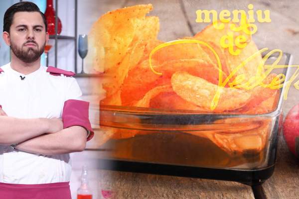 Cum gătești cele mai crocante și aromate chipsuri cu paprika. Rețeta lui Janni Alexandridis, la ”Meniu de vedetă”