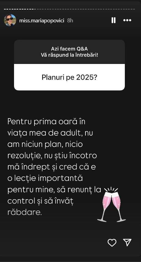 Ce planuri are Maria Popovici pentru 2025, după ce a fost surprinsă alături de noul iubit. A trecut printr-o transformare spectaculoasă după divorț