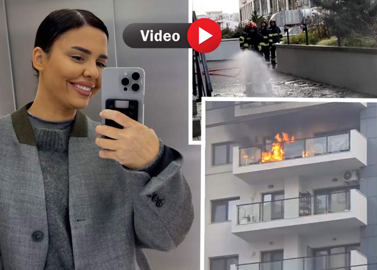 Andreea Popescu, momente de panică. Un incendiu a izbucnit în apartamentul vecinilor ei. Ce gest a făcut vedeta înainte de sosirea pompierilor / VIDEO 