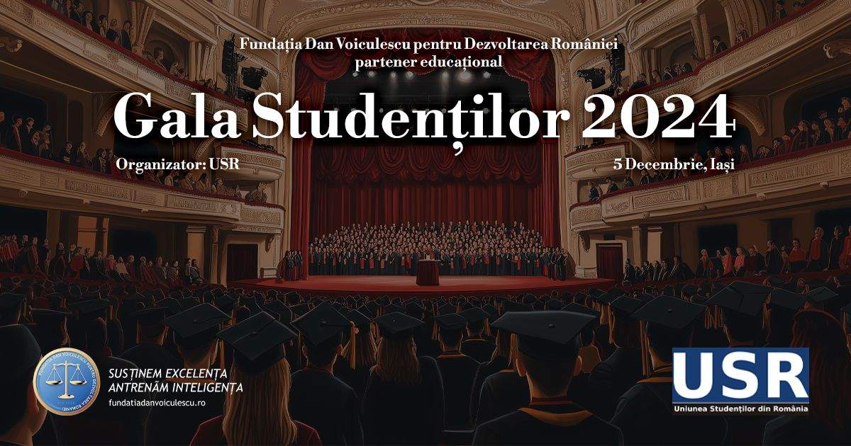 Proiecte revoluționare, la Gala Studenților 2024. Fundația Dan Voiculescu pentru Dezvoltarea României premiază inovația la Iași