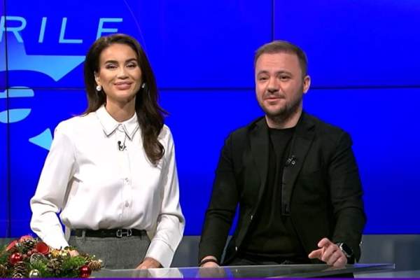 Geanina Ilieș și fratele ei au prezentat împreună Știrile Antena Stars! Viorel s-a simțit în largul său | FOTO