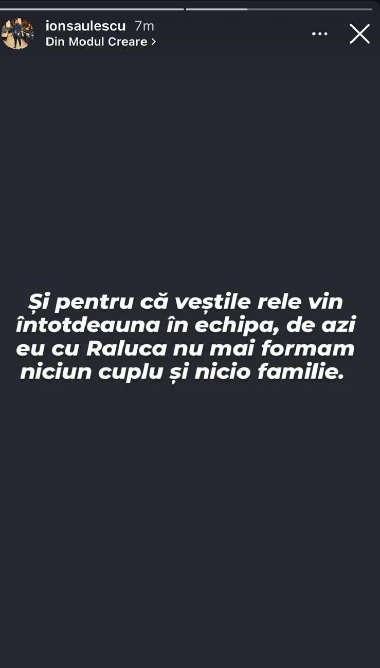 Raluca și Ion Șaulescu de la Mireasa, sezonul 4, s-au despărțit! Anunțul vine la o zi după ce tânăra a pierdut sarcina. Primele declarații ale fostului concurent despre separare