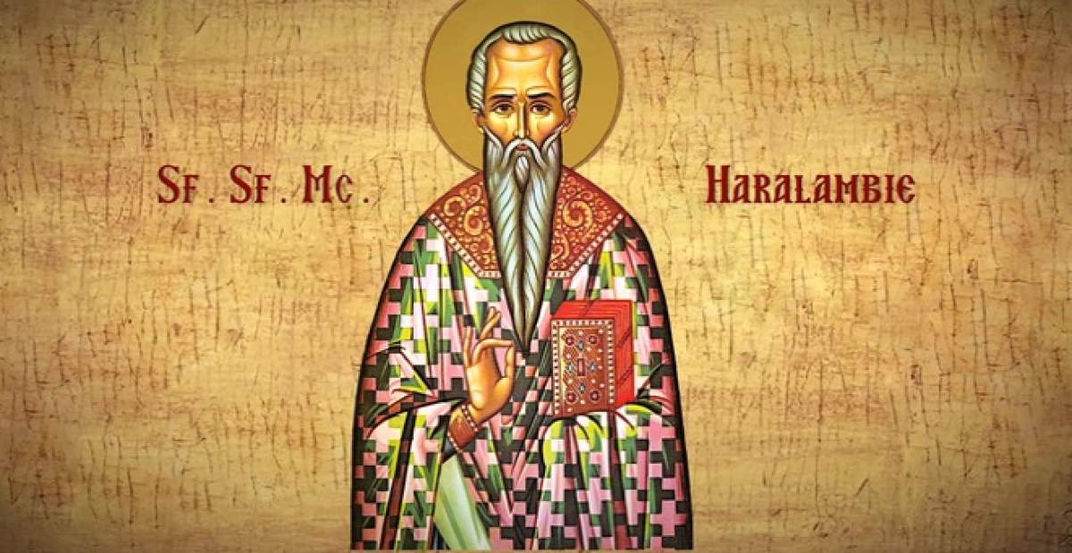 pictura bisericească reprezentandu l pe sfantul haralambie