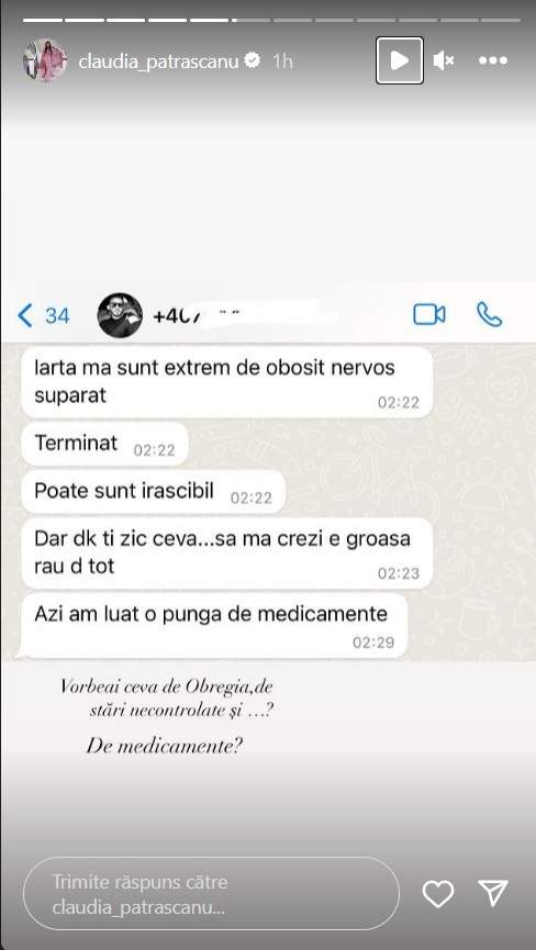 Gabi Bădălău, confesiune către Claudia Pătrășcanu: „Azi am luat o pungă de medicamente”. Afaceristul i-a povestit fostei soții ce probleme are / FOTO