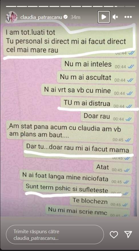 Gabi Bădălău, confesiune către Claudia Pătrășcanu: „Azi am luat o pungă de medicamente”. Afaceristul i-a povestit fostei soții ce probleme are / FOTO
