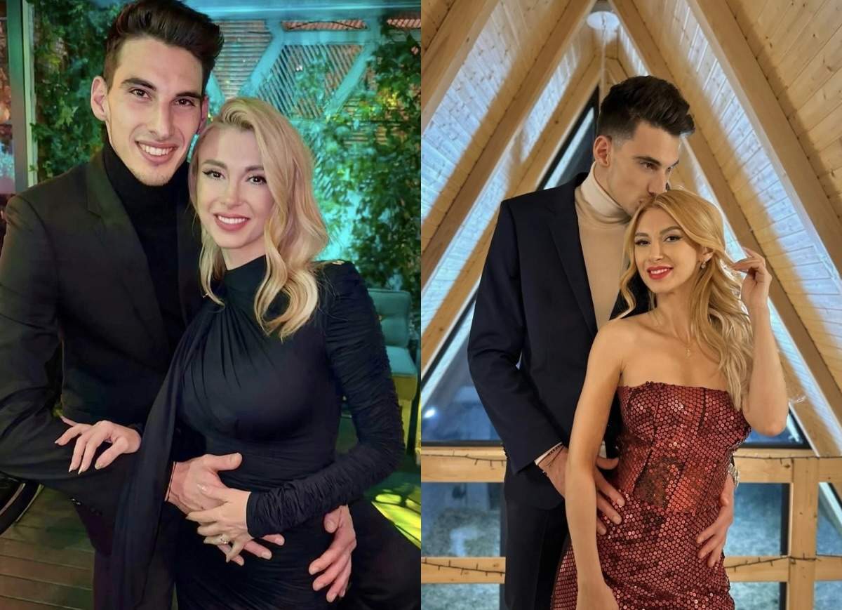 Colaj foto din doua poze cu Andreea Bălan și Victor Cornea