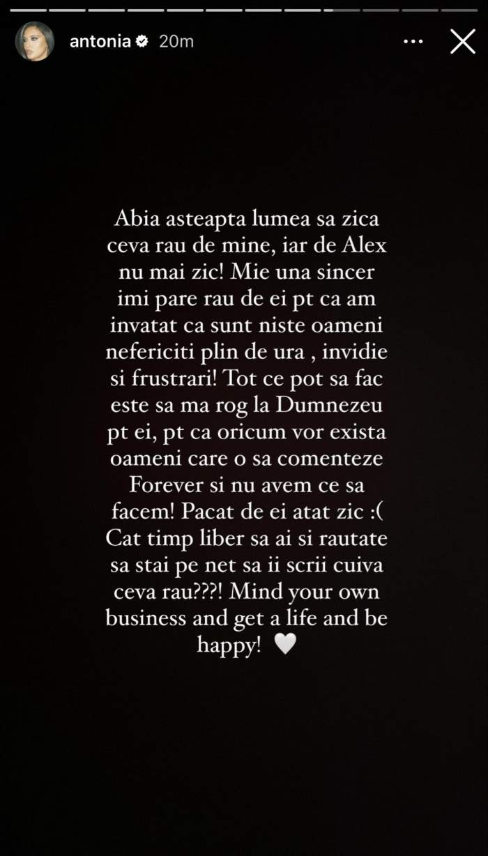 Antonia, primele declarații, după crima de la Padina: „Tot ce pot să fac este să...”. Cum îi sare cântăreața în apărare lui Alex Velea / FOTO