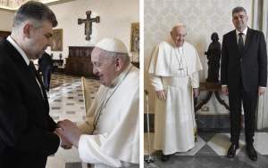 Marcel Ciolacu, întâlnire cu Papa Francisc! Premierul a mers în vizită, în Italia / FOTO