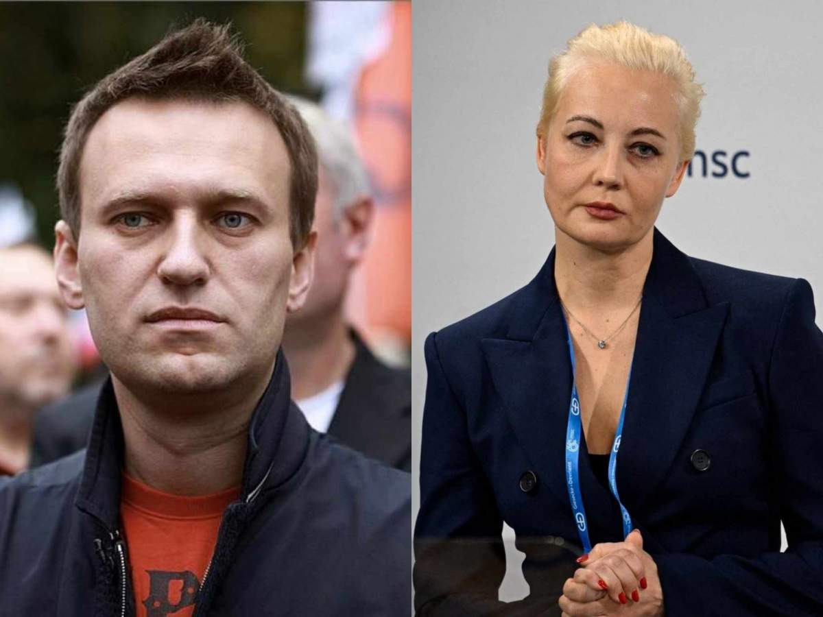 Alexei Navalnîi și soția lui.