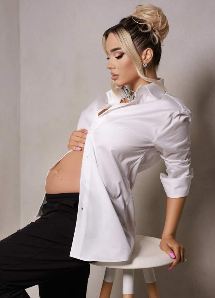 Imagine cu Elisa Roman, reporterul Xtra Night Show, însărcinată în 4 luni
