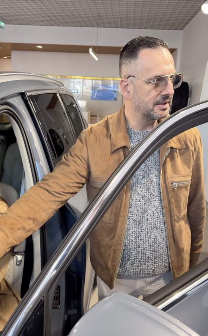 Imagine cu Mădălin Ionescu la reprezentanta auto