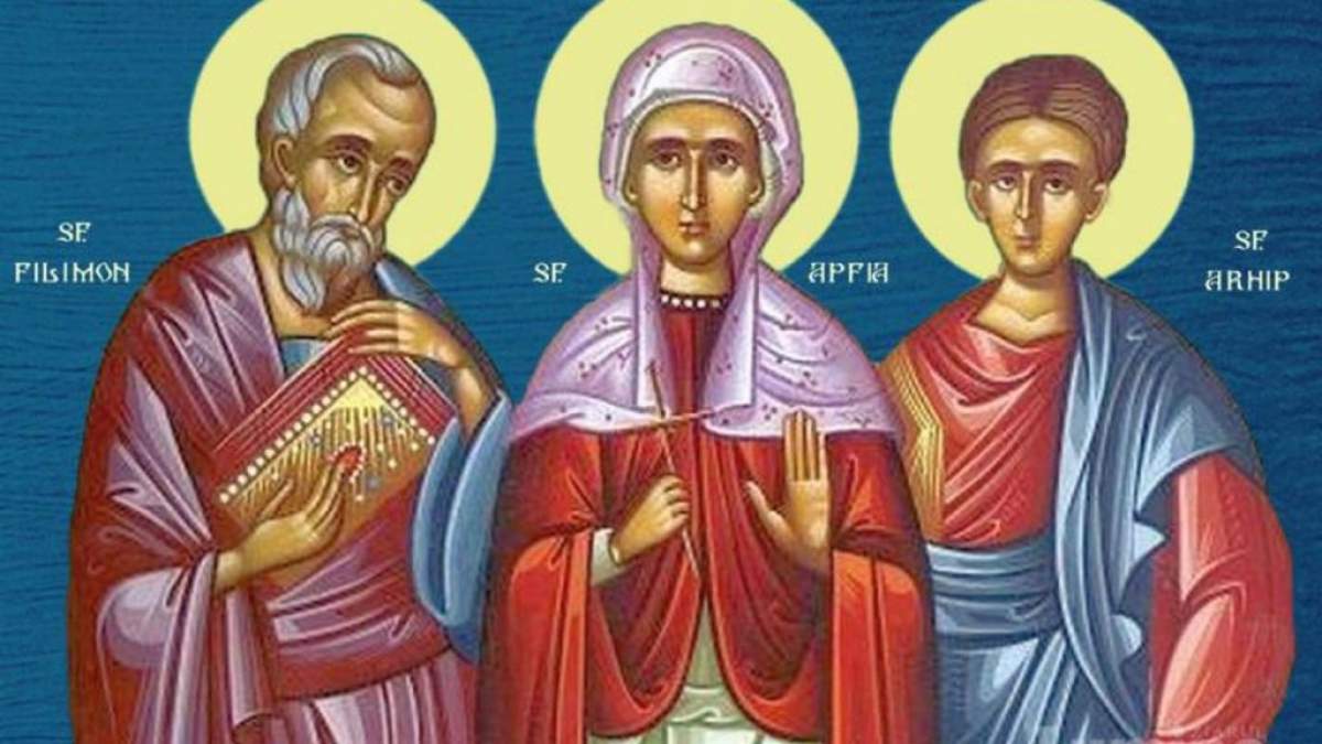 Imagine cu Sfinții Apostoli Arhip, Filimon și soția sa, Apfia