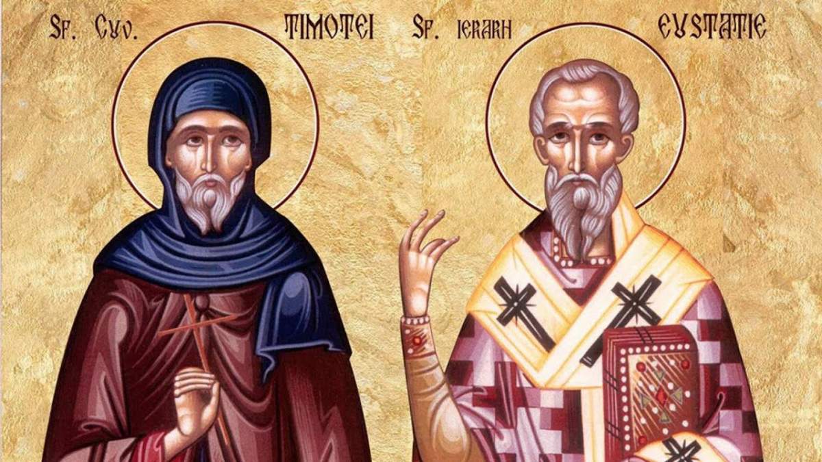 Imagine cu Sfinţii Eustatie şi Timotei