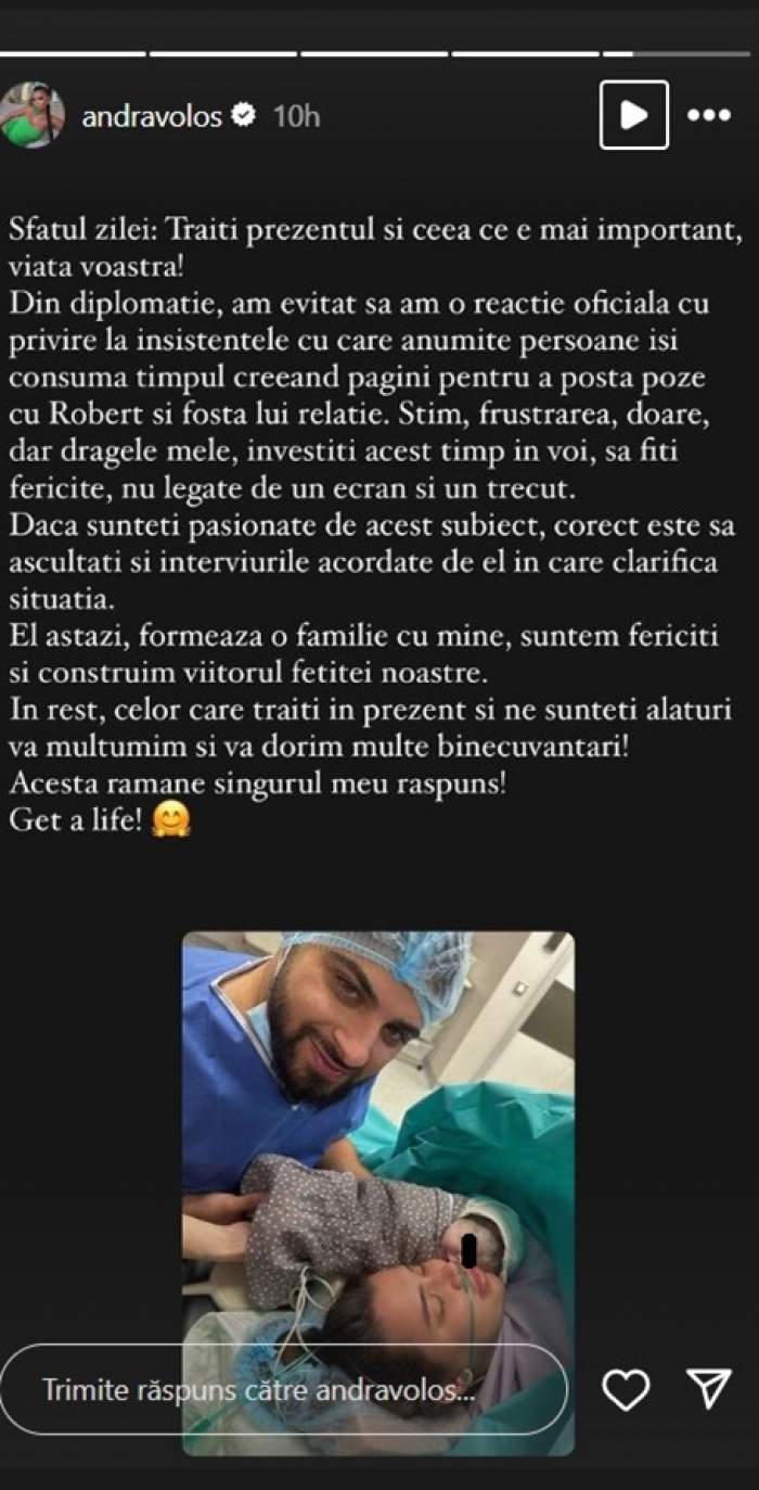 Andra Volos le închide gura răutăcioșilor, după ce au apărut poze cu Robert Lele și fosta soție. Cum le-a răspuns celor care au distribuit imaginile / FOTO