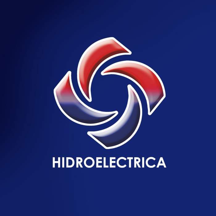 Siglă Hidroelectrica albastră