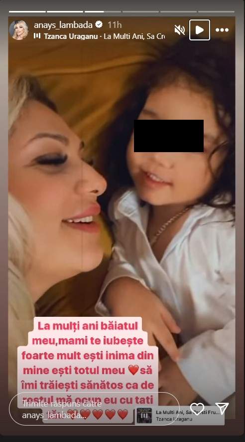 Zi de sărbătoare în familia lui Tzancă Uraganu. Fiul pe care îl are împreună cu Lambada a împlinit doi ani. Imaginile postate de fosta lui parteneră: „Ești inima mea” / FOTO