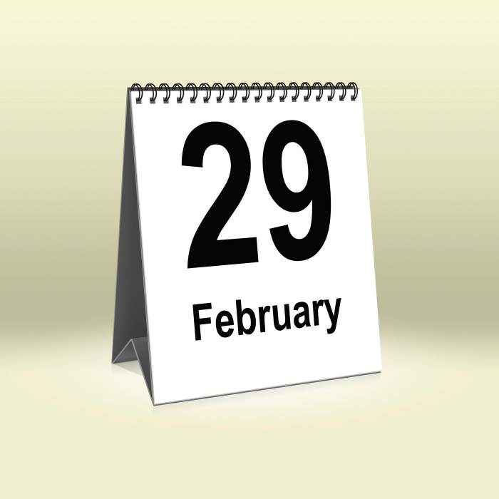 Calendar cu 29 februarie