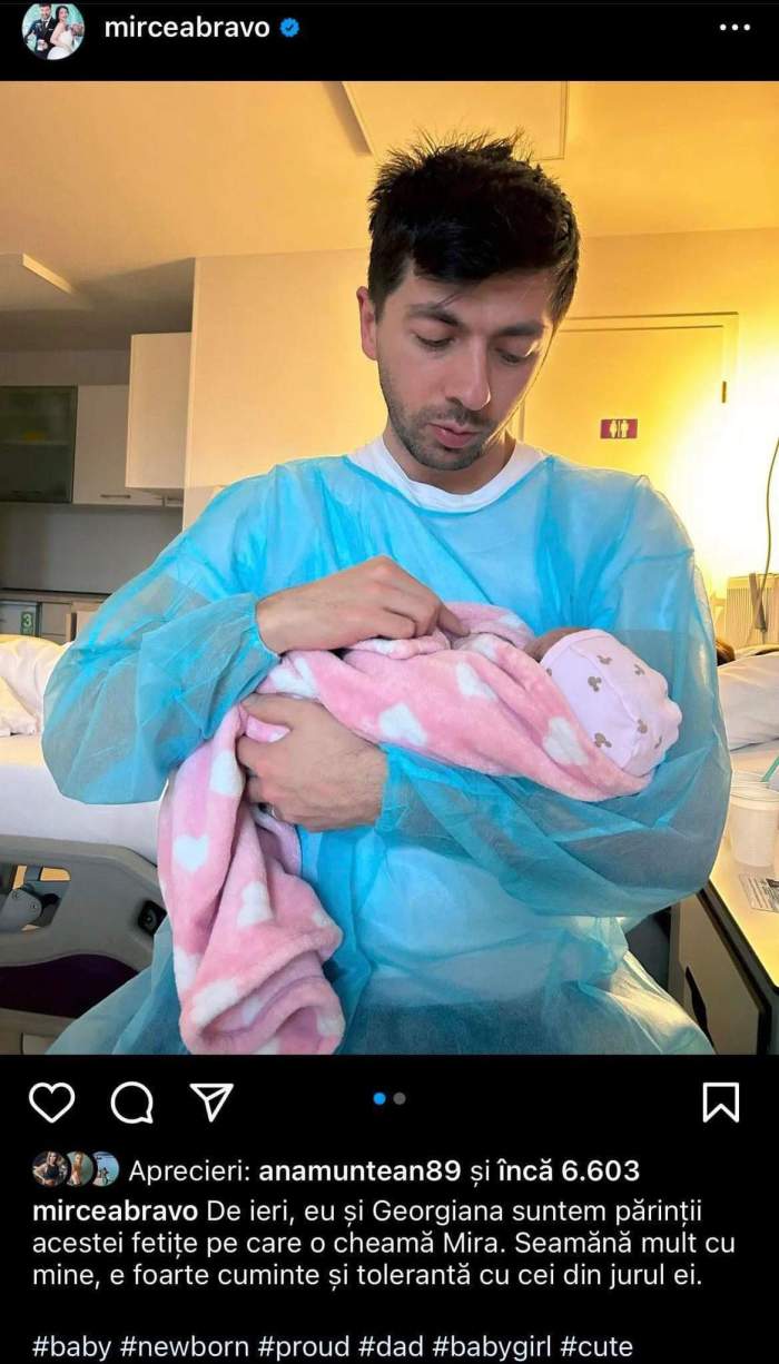 Captură de ecran cu imaginea postată de Mircea Bravo pe Instagram