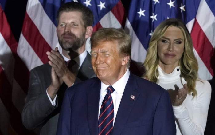 Donald Trump fericit cu nora lui, Lara, și un candidat