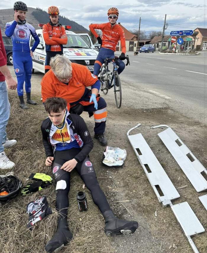 Poza postată după accidentul în care a fost implicat fiul lui Eduard Novak