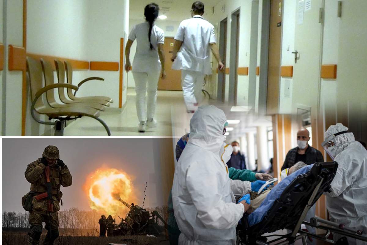Machetă spital și război