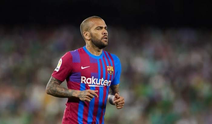 Imagine cu Dani Alves la FC Barcelona