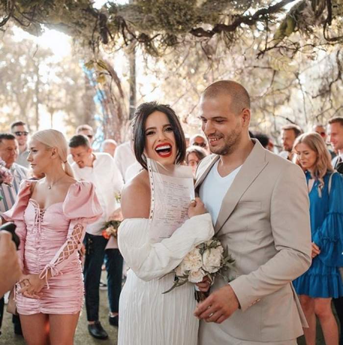 Imagine cu Ioana Grama si Alex Tăgurean de la nunta