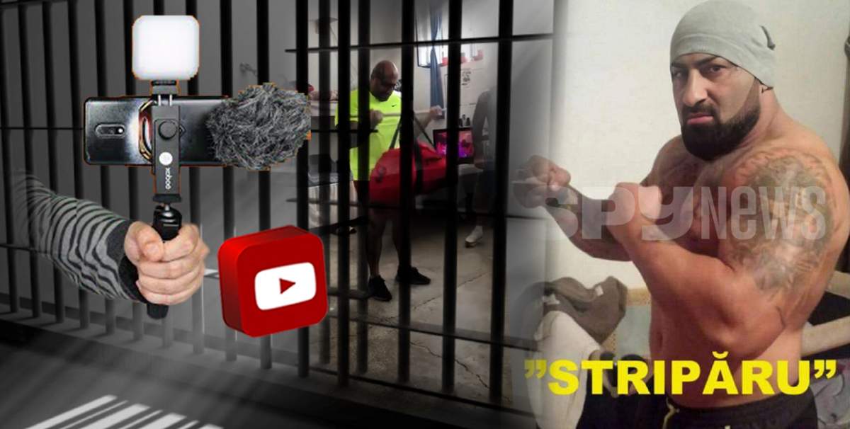 VIDEO / Cel mai musculos interlop, vlogger din pușcărie / Cum a fost filmat „Stripăru”, în celulă!